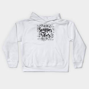 Summer vibes  hand drawn vector lettering phrase. Kids Hoodie